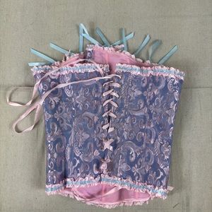 Pink and light blue corset size 4xl